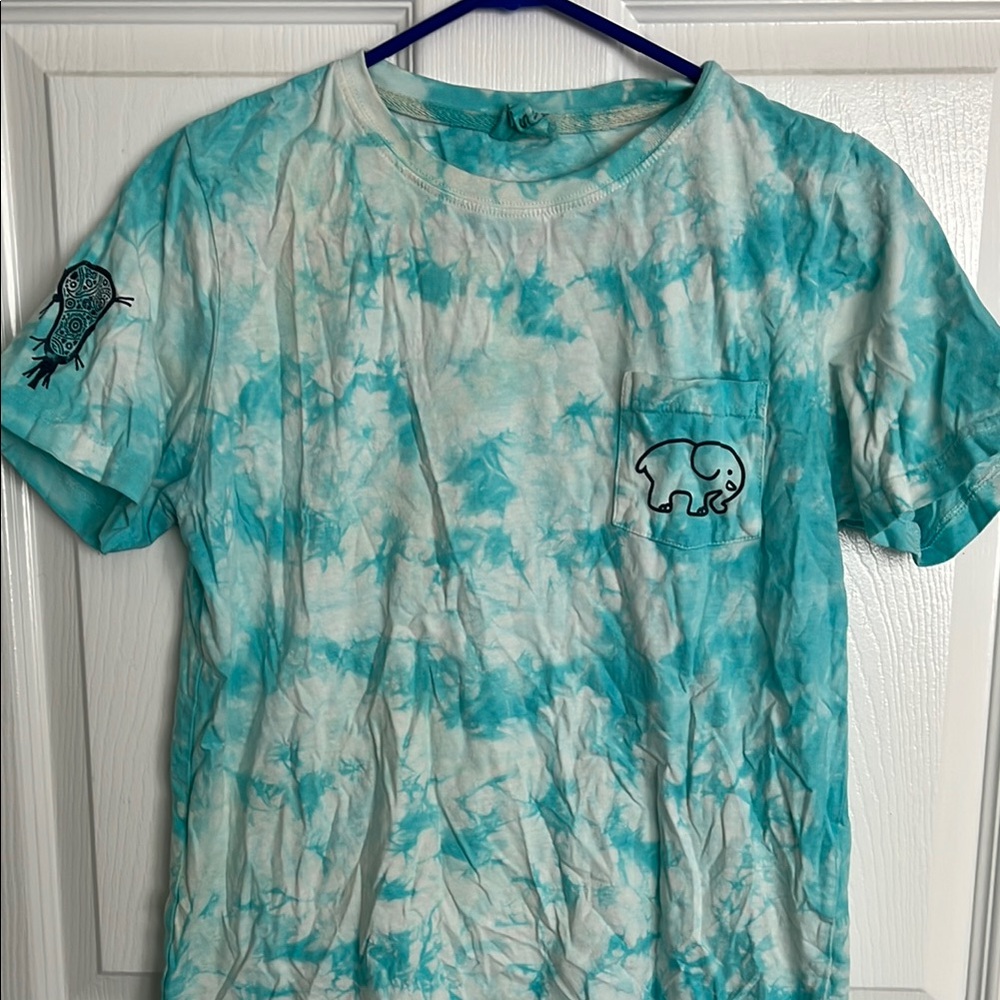 Ivory Ella Blue and White Short Sleeve Tee